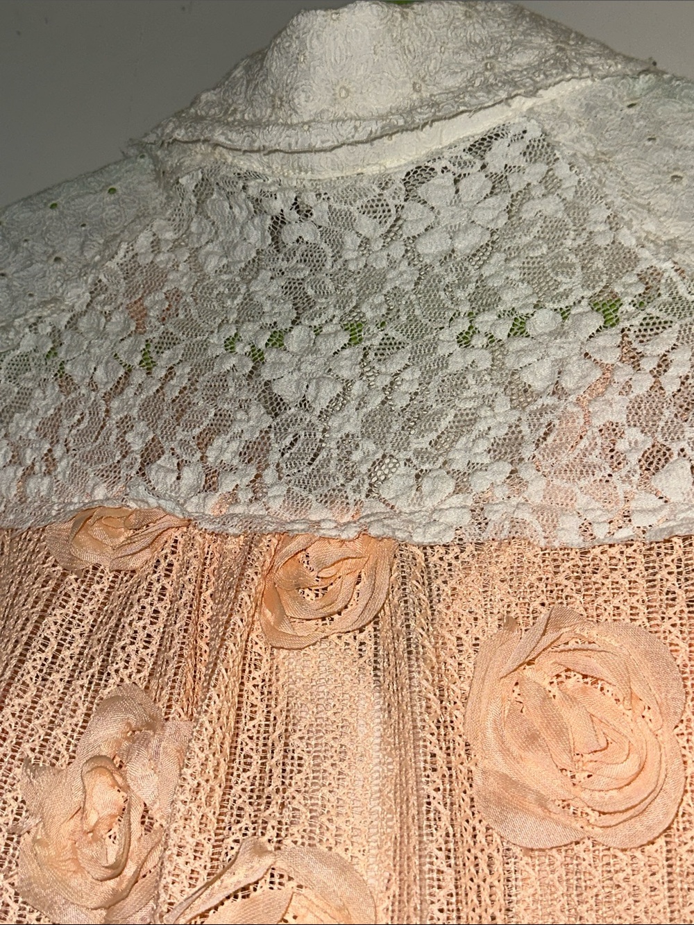 POL Peach and White Lace Embroidered Jacket - Picture 5 of 8